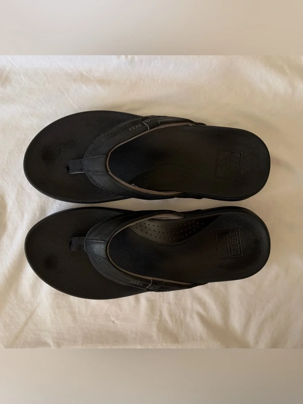 Reef Men’s Black Flip-Flop Sandals Sz 12
